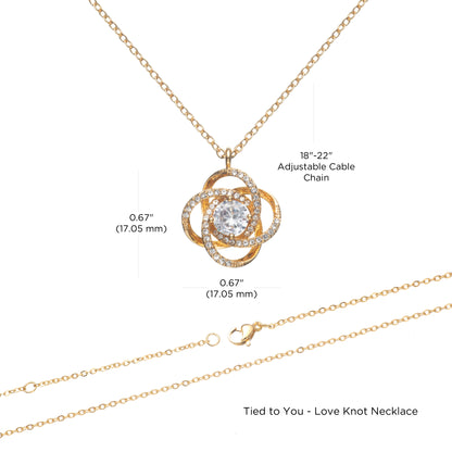 To My Wifely Tied to You - Love Knot Necklace